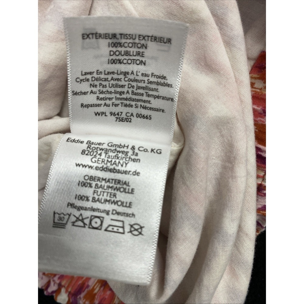 Eddie Bauer Skirt Womens Small Pink Orange Tie Dye AOP Midi Elastic Waist Lined - Picture 6 of 10